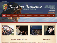 Tablet Screenshot of faustinaacademy.com